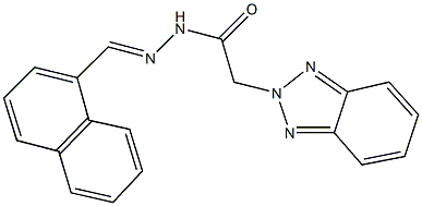 2-(2H-1,2,3-benzotriazol-2-yl)-N'-(1-naphthylmethylene)acetohydrazide 结构式