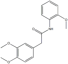 2-(3,4-dimethoxyphenyl)-N-(2-methoxyphenyl)acetamide 结构式