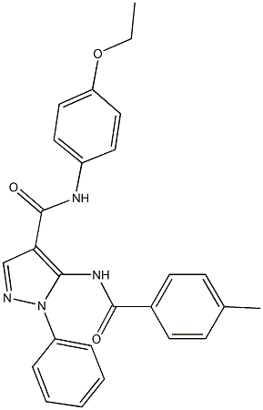 N-(4-ethoxyphenyl)-5-[(4-methylbenzoyl)amino]-1-phenyl-1H-pyrazole-4-carboxamide 结构式