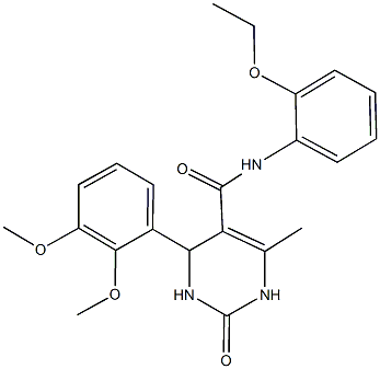 4-(2,3-dimethoxyphenyl)-N-(2-ethoxyphenyl)-6-methyl-2-oxo-1,2,3,4-tetrahydropyrimidine-5-carboxamide 结构式