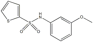 N-[3-(methyloxy)phenyl]thiophene-2-sulfonamide 结构式