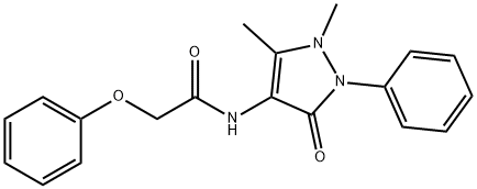 N-(1,5-dimethyl-3-oxo-2-phenyl-2,3-dihydro-1H-pyrazol-4-yl)-2-phenoxyacetamide 结构式