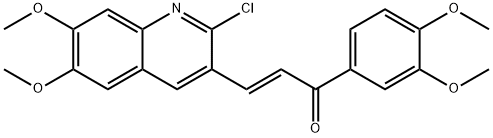 3-(2-chloro-6,7-dimethoxy-3-quinolinyl)-1-(3,4-dimethoxyphenyl)-2-propen-1-one 结构式