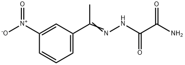 2-[2-(1-{3-nitrophenyl}ethylidene)hydrazino]-2-oxoacetamide 结构式