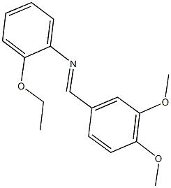 N-(3,4-dimethoxybenzylidene)-N-(2-ethoxyphenyl)amine 结构式