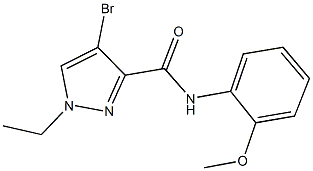 4-bromo-1-ethyl-N-(2-methoxyphenyl)-1H-pyrazole-3-carboxamide 结构式