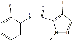 N-(2-fluorophenyl)-4-iodo-1-methyl-1H-pyrazole-5-carboxamide 结构式
