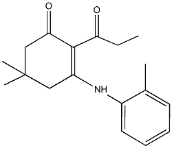 5,5-dimethyl-2-propionyl-3-(2-toluidino)-2-cyclohexen-1-one 结构式