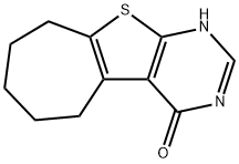 1,5,6,7,8,9-六氢-4H-环庚[4,5]噻吩并[2,3-D]嘧啶-4-酮 结构式