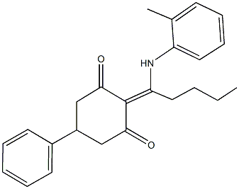5-phenyl-2-[1-(2-toluidino)pentylidene]-1,3-cyclohexanedione 结构式