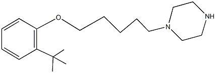 2-tert-butylphenyl 5-(1-piperazinyl)pentyl ether 结构式