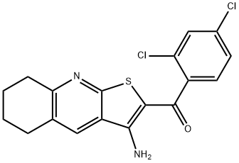 (3-amino-5,6,7,8-tetrahydrothieno[2,3-b]quinolin-2-yl)(2,4-dichlorophenyl)methanone 结构式