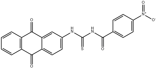 N-(9,10-dioxo-9,10-dihydro-2-anthracenyl)-N'-{4-nitrobenzoyl}thiourea 结构式