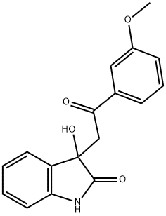 3-hydroxy-3-[2-(3-methoxyphenyl)-2-oxoethyl]-1,3-dihydro-2H-indol-2-one 结构式