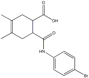 6-[(4-bromoanilino)carbonyl]-3,4-dimethyl-3-cyclohexene-1-carboxylic acid 结构式