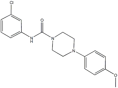 N-(3-chlorophenyl)-4-(4-methoxyphenyl)-1-piperazinecarboxamide 结构式