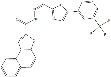 N'-({5-[3-(trifluoromethyl)phenyl]-2-furyl}methylene)naphtho[2,1-b]furan-2-carbohydrazide 结构式