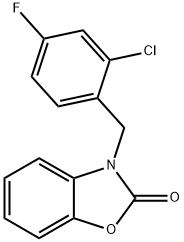 3-(2-chloro-4-fluorobenzyl)-1,3-benzoxazol-2(3H)-one 结构式