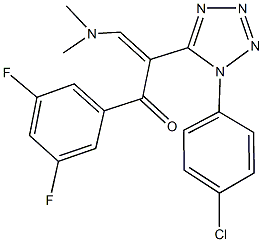 2-[1-(4-chlorophenyl)-1H-tetraazol-5-yl]-1-(3,5-difluorophenyl)-3-(dimethylamino)-2-propen-1-one 结构式