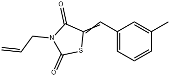 3-allyl-5-(3-methylbenzylidene)-1,3-thiazolidine-2,4-dione 结构式