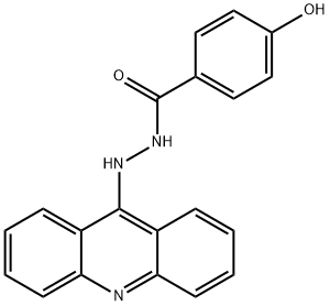 N'-(9(10H)-acridinylidene)-4-hydroxybenzohydrazide 结构式