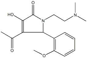 4-acetyl-1-[2-(dimethylamino)ethyl]-3-hydroxy-5-(2-methoxyphenyl)-1,5-dihydro-2H-pyrrol-2-one 结构式