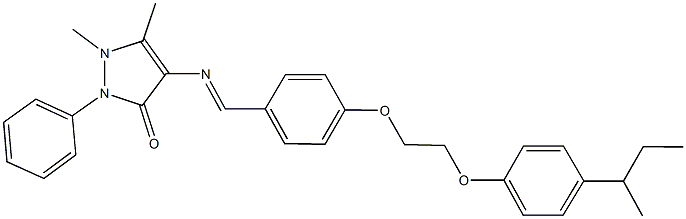 4-({4-[2-(4-sec-butylphenoxy)ethoxy]benzylidene}amino)-1,5-dimethyl-2-phenyl-1,2-dihydro-3H-pyrazol-3-one 结构式