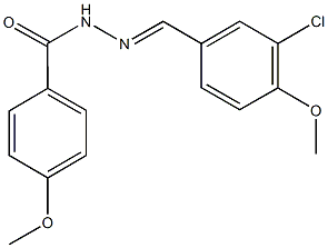 N'-(3-chloro-4-methoxybenzylidene)-4-methoxybenzohydrazide 结构式