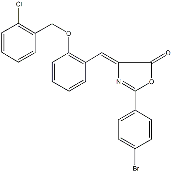2-(4-bromophenyl)-4-{2-[(2-chlorobenzyl)oxy]benzylidene}-1,3-oxazol-5(4H)-one 结构式