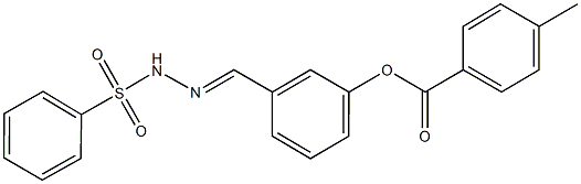 3-[2-(phenylsulfonyl)carbohydrazonoyl]phenyl 4-methylbenzoate 结构式