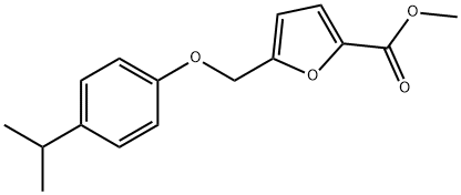 5-((4-异丙基苯氧基)甲基)呋喃-2-羧酸甲酯 结构式