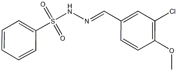 N'-(3-chloro-4-methoxybenzylidene)benzenesulfonohydrazide 结构式