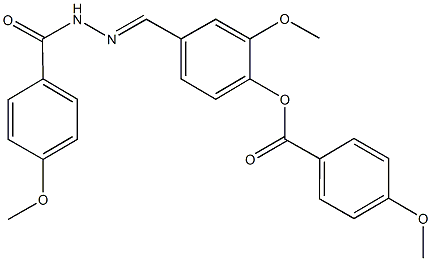 2-methoxy-4-[2-(4-methoxybenzoyl)carbohydrazonoyl]phenyl 4-methoxybenzoate 结构式