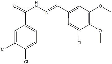 3,4-dichloro-N'-(3-chloro-4,5-dimethoxybenzylidene)benzohydrazide 结构式