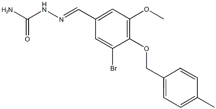 3-bromo-5-methoxy-4-[(4-methylbenzyl)oxy]benzaldehyde semicarbazone 结构式