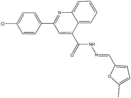 2-(4-chlorophenyl)-N'-[(5-methyl-2-furyl)methylene]-4-quinolinecarbohydrazide 结构式