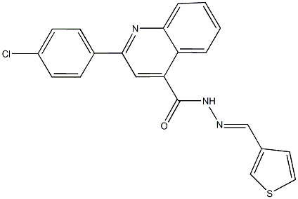 2-(4-chlorophenyl)-N'-(3-thienylmethylene)-4-quinolinecarbohydrazide 结构式