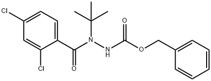 benzyl 2-tert-butyl-2-(2,4-dichlorobenzoyl)hydrazinecarboxylate 结构式