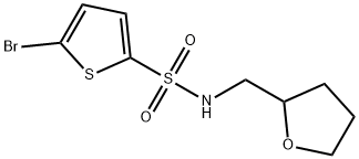 5-bromo-N-(tetrahydro-2-furanylmethyl)-2-thiophenesulfonamide 结构式