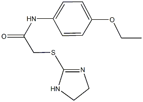 2-(4,5-dihydro-1H-imidazol-2-ylsulfanyl)-N-(4-ethoxyphenyl)acetamide 结构式