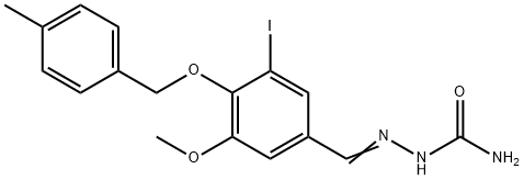 3-iodo-5-methoxy-4-[(4-methylbenzyl)oxy]benzaldehyde semicarbazone 结构式