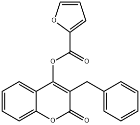 3-benzyl-2-oxo-2H-chromen-4-yl 2-furoate 结构式