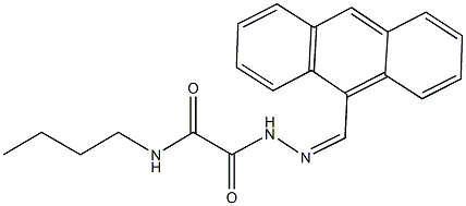 2-[2-(9-anthrylmethylene)hydrazino]-N-butyl-2-oxoacetamide 结构式