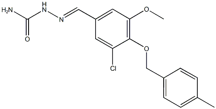 3-chloro-5-methoxy-4-[(4-methylbenzyl)oxy]benzaldehyde semicarbazone 结构式