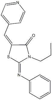 2-(phenylimino)-3-propyl-5-(4-pyridinylmethylene)-1,3-thiazolidin-4-one 结构式