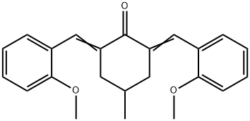 2,6-bis(2-methoxybenzylidene)-4-methylcyclohexanone 结构式