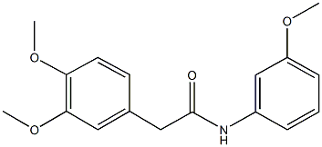 2-(3,4-dimethoxyphenyl)-N-(3-methoxyphenyl)acetamide 结构式