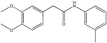 2-(3,4-dimethoxyphenyl)-N-(3-methylphenyl)acetamide 结构式