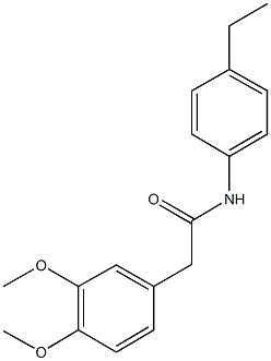 2-(3,4-dimethoxyphenyl)-N-(4-ethylphenyl)acetamide 结构式