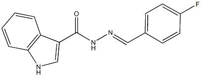 N'-(4-fluorobenzylidene)-1H-indole-3-carbohydrazide 结构式